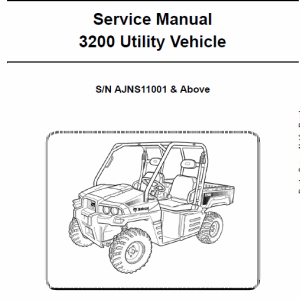 Bobcat 3200 Utility Vehicle Service Repair Manual