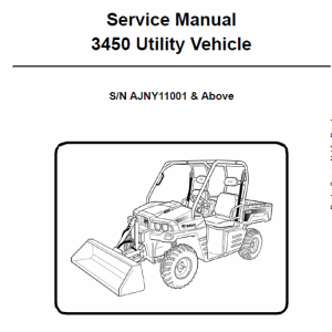 Bobcat 3450 Utility Vehicle Service Repair Manual