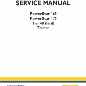 New Holland PowerStar 65, 75 Tractor Service Manual