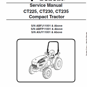Bobcat CT225 CT235 Compact Tractor Service Manual