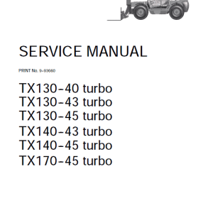 Case TX130 TX140 TX170 TX Service Repair Manual