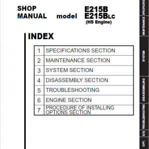 New Holland E215B Excavator Service Manual