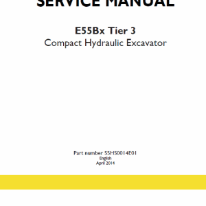 New Holland E55Bx Tier 3 Compact Excavator Service Manual