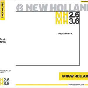 New Holland MH2.6 and MH3.6 Tier 3 Wheeled Excavator Manual