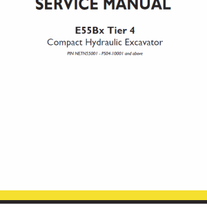 New Holland E55Bx Tier 4 Compact Excavator Service Manual