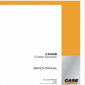 Case CX800B Excavator Service Manual