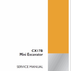 Case Cx17b Excavator Service Repair Manual