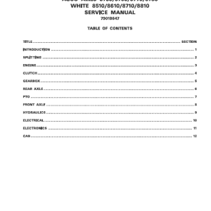 AGCO Allis 9755, 9765, 9775, 9785 Tractors Service Manual