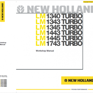 New Holland LM1340, LM1342 and LM1345 Telehandlers Manual