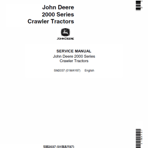 John Deere 2000 Tractors Service Manual