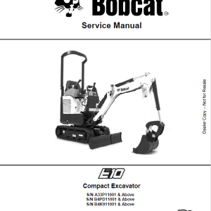 1-82-1-1.png Bobcat E10 Excavator Repair Service Manual
