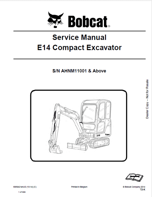 1-83-1-2.png Bobcat E14 Excavator Repair Service Manual