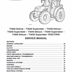 New Holland T4020, T4030, T4040, T4050 Delux Supersteer Tractor Manual New Holland T4020, T4030, T4040, T4050 Delux Supersteer Tractor Manual