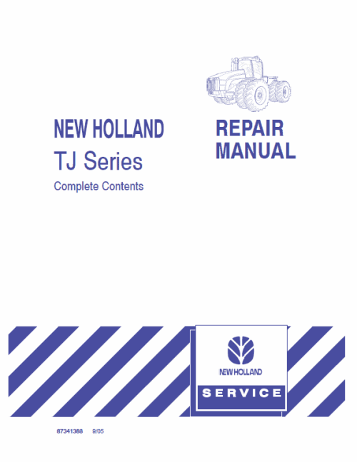 New Holland TJ275, TJ325, TJ375, TJ450 Tractors Service Manual New Holland TJ275, TJ325, TJ375, TJ450 Tractors Service Manual