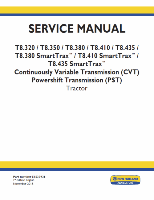 How To Repair New Holland T8.320 T8.435 Tractor Service Manual