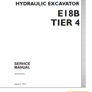 New Holland E18B Tier 4 Hydraulic Excavator Service Manual
