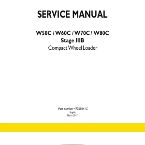 New Holland W50C W60C Loader Stage IIIB Service Manual New Holland W50C W60C Loader Stage IIIB Service Manual