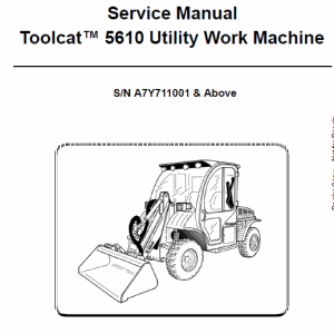 Bobcat 5610 Tool Utility Vehicle Service Repair Manual