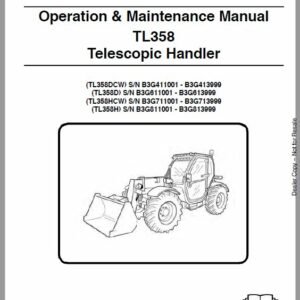 Bobcat TL358 versaHANDLER Telescopic Service Repair Manual