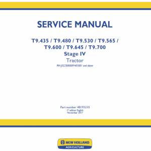 How To Repair New Holland T9.600, T9.645, T9.700 Tractor Service Manual