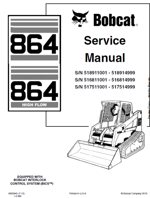 3-16.png Bobcat 864 and 864H Skid-Steer Loader Service Manual