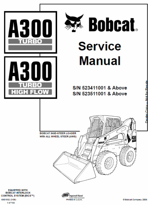 3-40.png Bobcat A300 Skid-Steer Loader Service Manual