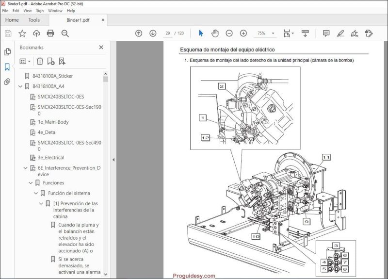 CASE CX240B SL Excavator Repair Manual