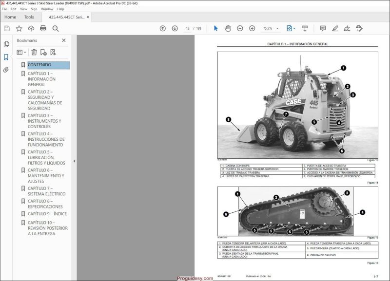 CASE 435 445 445CT SKID STEER SERVICE REPAIR MANUAL