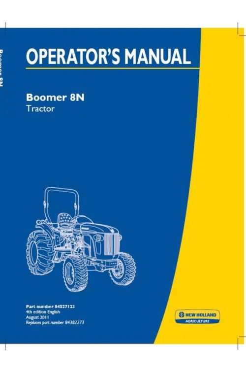 New Holland Boomer 8n Tractor Operators Manual
