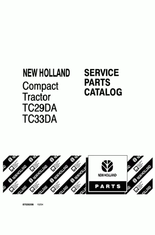 New Holland TC29DA TC33DA 3 CYL Tractor Parts Catalog Manual
