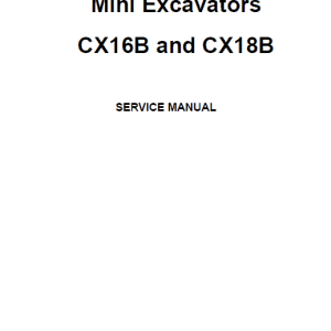 CASE CX16B CX18B Service Repair Manual