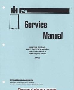 Case 274 Tractor Harvester Service Repair Manual