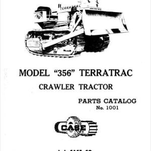 Case 356 Terratrac Parts Tractor Manual