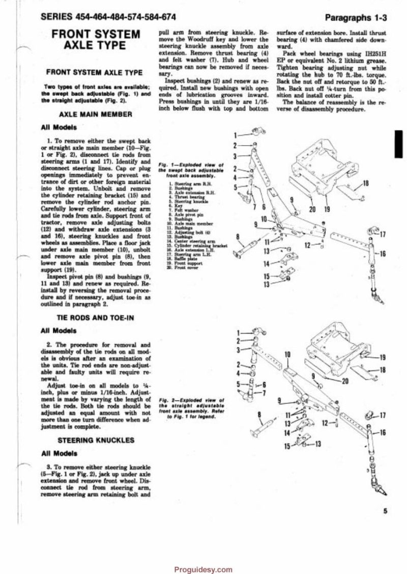 Case 484 IH International Service Repair Manual
