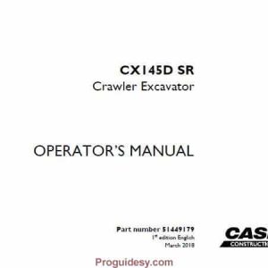 Case CX145D SR Operators Manual