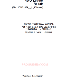 John Deere 724 P-Tier Repair Service Manual