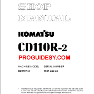 Komatsu CD110R-2 Crawler Service Repair Manual