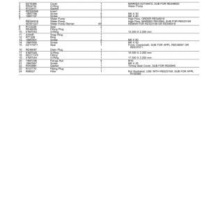 John Deere 310SL HL Backhoe Loaders Parts Catalog Manual