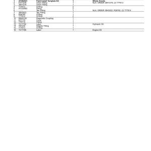 John Deere 314G Skid Steers Parts Manual Guide