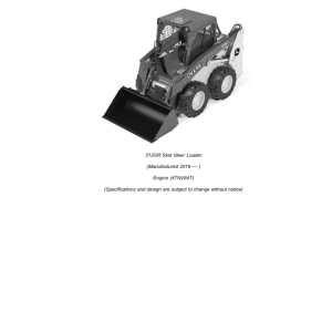 John Deere 312GR Skid Steers Parts Catalog Manual