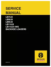 New Holland Lb75.b Lb90.b Lb110.b Lb115.b Loader Operators Manual