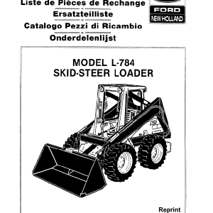 New Holland L784 Skid Steer Loader Parts List Manual