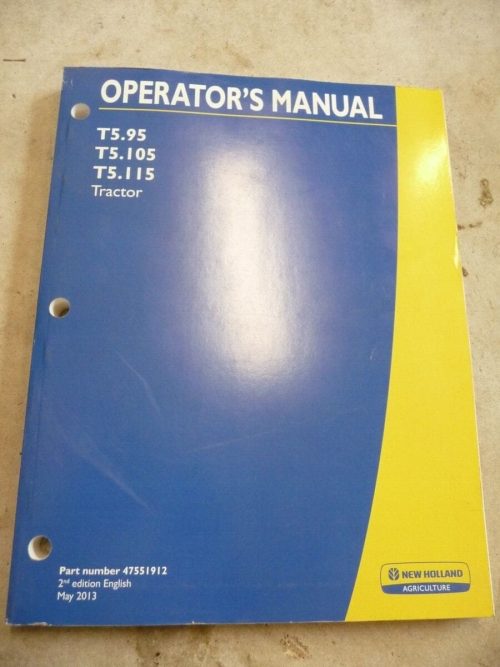 s-l1200ar.jpg New Holland T5.95 T5.105 T5.115 Tractor Operators Manual
