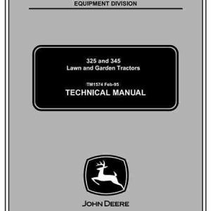 tm1574-1 John Deere 325 345 Lawn and Garden Service Manual
