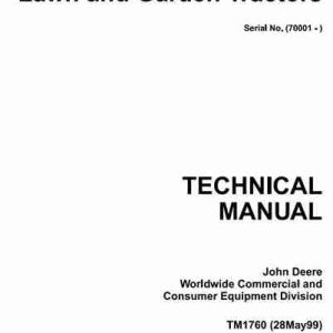 tm1760-1 John Deere 325 345 Lawn and Garden Service Manual TM1760
