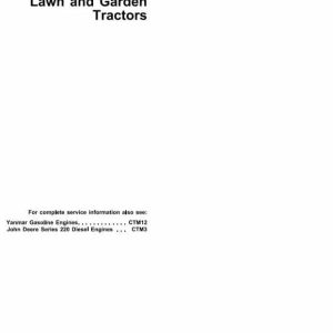John Deere 322 330 332 430 Tractors Repair Manual