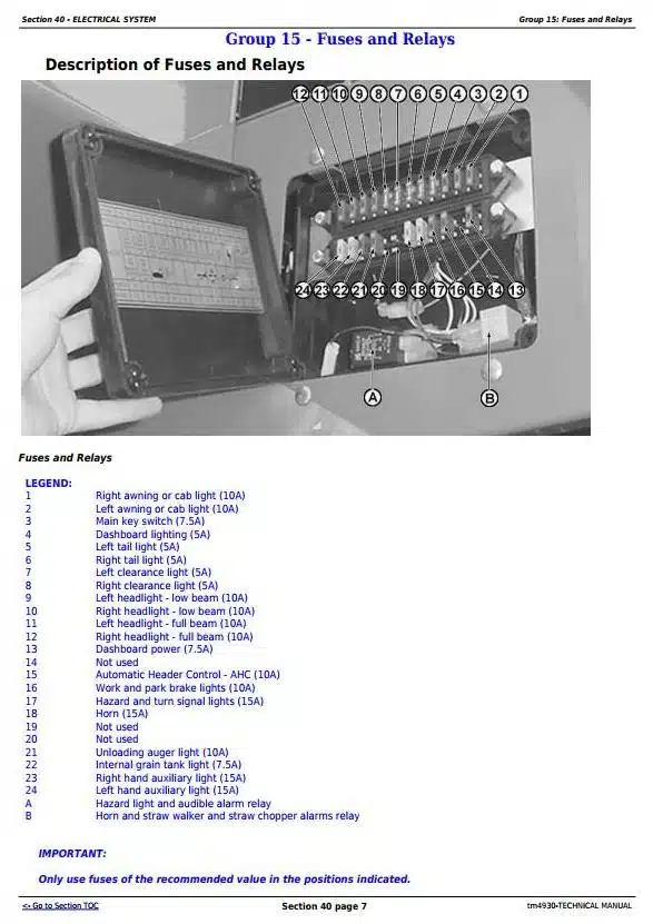 tm4930-4 John Deere 1165 1175 Combines Diagnostic Service Manual