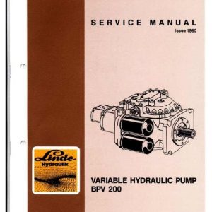 Linde Variable Hydraulic Pump Bpv 200 Technical Service Repair Manual (tm2210)