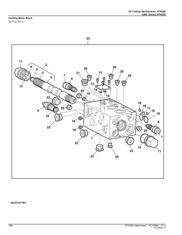 John Deere HTH250 Felling Head Parts Catalog (SN 000229) PC10364
