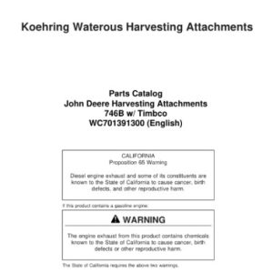 Koehring 746B Hitachi Felling Heads Parts Manual